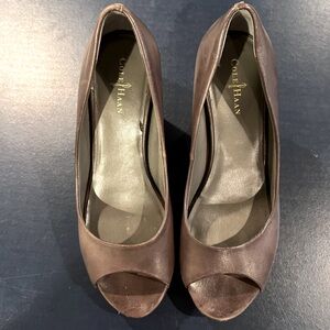 Cole Haan Women’s Peep Toe Wedge Heels